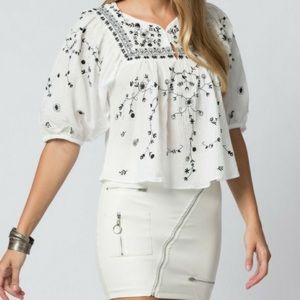 ZARA trf Collection Boho Embroidered Blouse